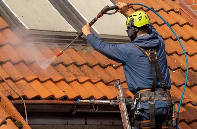 Démoussage et hydrofuge de toiture à Burcin